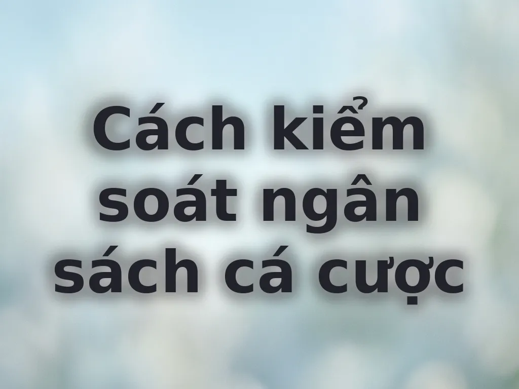 Kiểm soát ngân sách